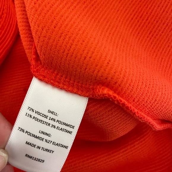 NBD Orange Red Asymmetrical One-Shoulder Bodycon Dress - Picture 11 of 12